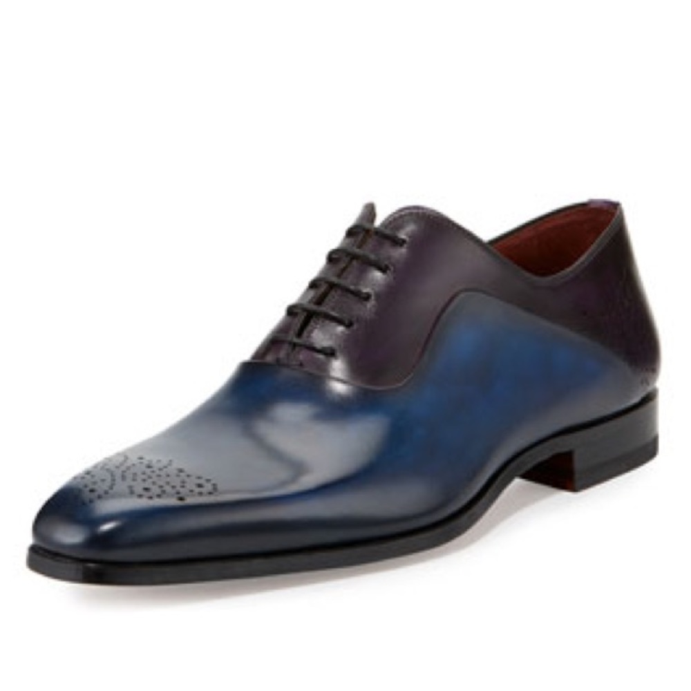 Two-Tone  Magnanni Medallion -Toe Oxford  Sz 8.5. Magnanni For Neiman Marcus